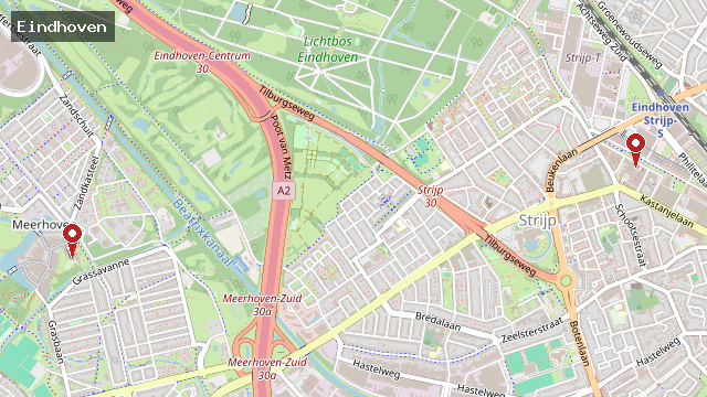 Kaart van Nederland met WRTC-locaties